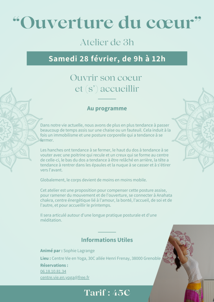 Stage de yoga ouverture de coeur